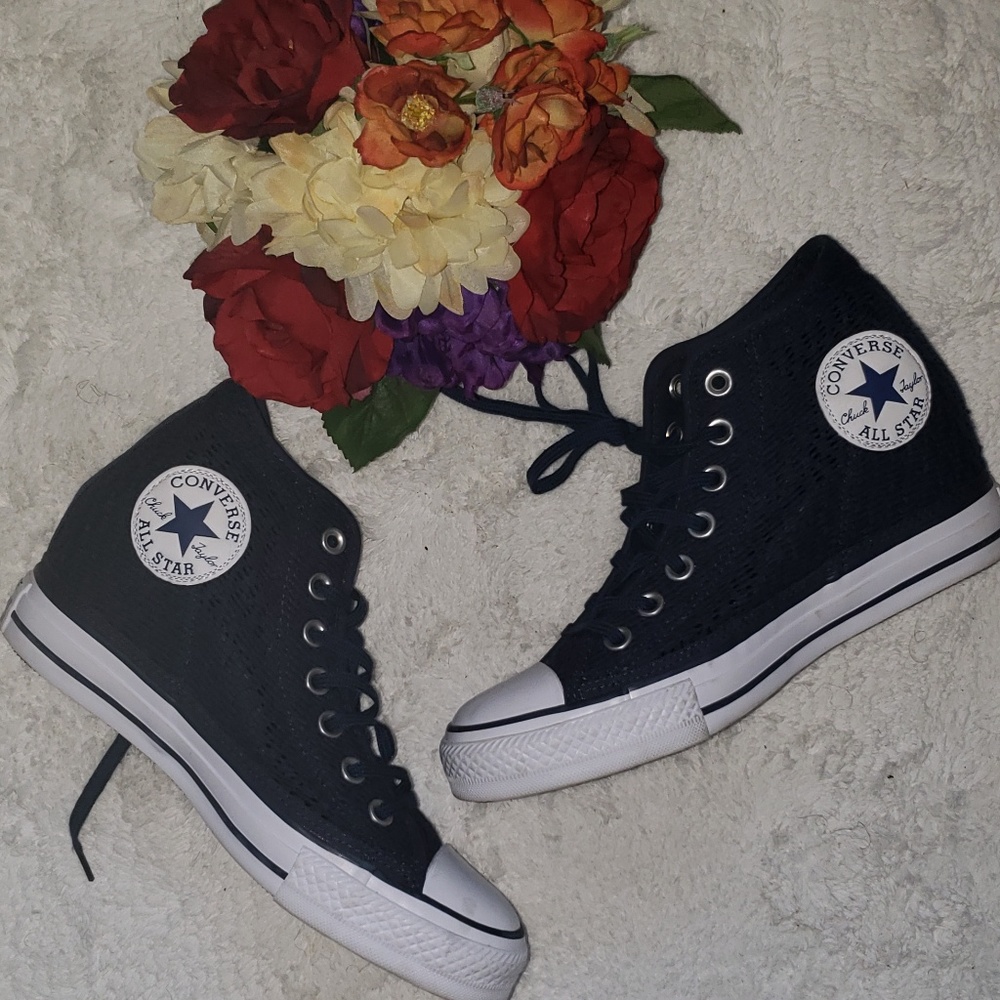 💋CONVERSE💋Women's All Star Lux Mid Wedge, Blue